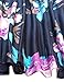 SUNNOE Women's Floral Printed 3/4 Sleeve Striped Scoop Neck High Waist Splice Party Maxi Long Dress (Small, Black Striped)