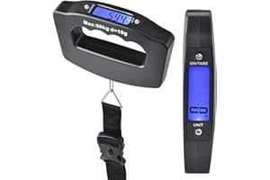 Digital Luggage Scales, 50kg/110lb Electronic Hanging Scales, Portable Digital Luggage Scale with Backlight Digital Display T