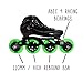 VNLA Loco Verde Roller Blades/Adult Rollerblades Women - Adjustable Inline Skates for Women - Patines Roller Skate Blade - Rollerblades Men (Black/Green)