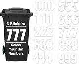 Sara Prints Pack of 3 White Bin Numbers 7 17 cm Self-Adhesive Waterproof
