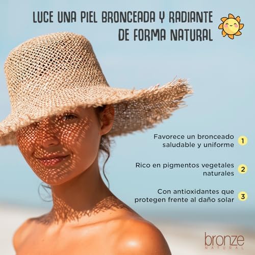 DRASANVI Acelerador de bronzeamento | Betacaroteno | Protege a pele dos raios UVA e previne o envelhecimento |Rosa Mosqueta, Tomate, Cenoura e Algas Dunaliella, Vitamina E, Licopeno, Luteína|30days