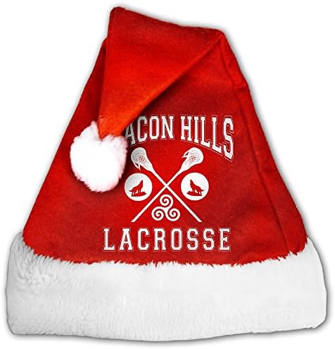 Beacon Hills Lacrosse Fashion Decoration Christmas Santa Claus Hats Red For Adults And Kids