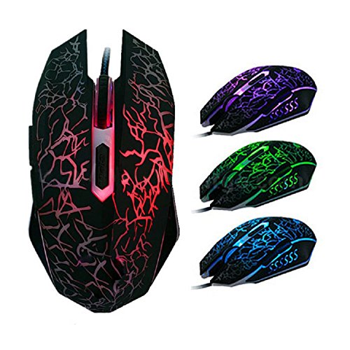 Sannysis(TM) Best Quality Professional Colorful Backlight 4000DPI Optical Wired Gaming Mouse Mice