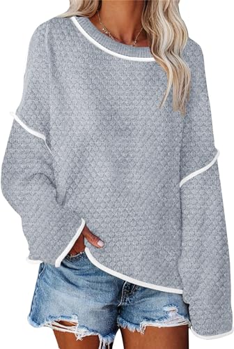 Oversized Batwing Sleeve Round Neck Sweater