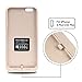 iPhone 6S Plus / 6 Plus (not for iPhone 6 / 6s) Battery Case Charger [Extra Bonus-Tempered Glass Screen Protector], 6800mAh External Battery Backup Protective Charger Case (Gold)