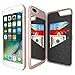 iPhone 7 Plus / iPhone 8 Plus Mirror Wallet Case - Spessn Enclosed Mirror Back Cover with 3 Bank Card Slot Protective Hard Case for Apple iPhone 7/8 Plus 2017 - 5.5 Inch (Rose Gold)