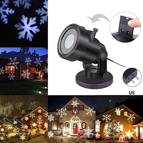 Solar Light, Hatop Festival LED Lights Moving Projector Landscape Snowflake Pattern Lamp Outdoor
