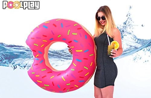 XXL Inflatable Strawberry Donut Float for Pools - by Poolplay