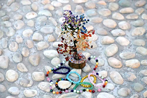 KACHVI-Crystal-Tree-Natural-Tumbled-Stone-Tree-Crystals-And-Gemstones-Healing-Bonsai-Ornaments-Living-Room-Tree-of-Life-Gift-Meditation-Spiritual-Crystal-Gifts-Money-Gold-Wire-300-Bead-10-12-Inch