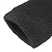 Mallofusa 10 Pack Colorful Sports Basketball Football Absorbent Wristband Party Outdoor Activity (Black) Standard