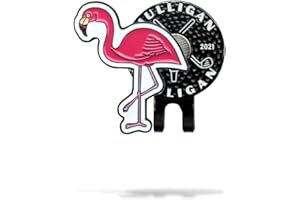 MULLIGAN HOOLIGAN Flamingo Golf Ball Marker + Magnetic Hat Clip, Funny and Unique Golf Gifts, Premium Quality, The for Your Favorite Golfer, Golf Accessories for Any Occasions