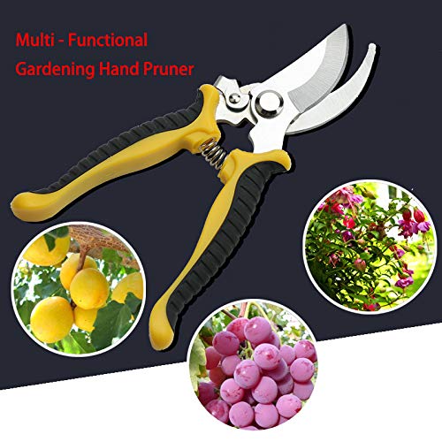 Bearstar Garden Hand Pruner,8" Professional Stainless Steel Bypass Pruning Shears Garden Clippers