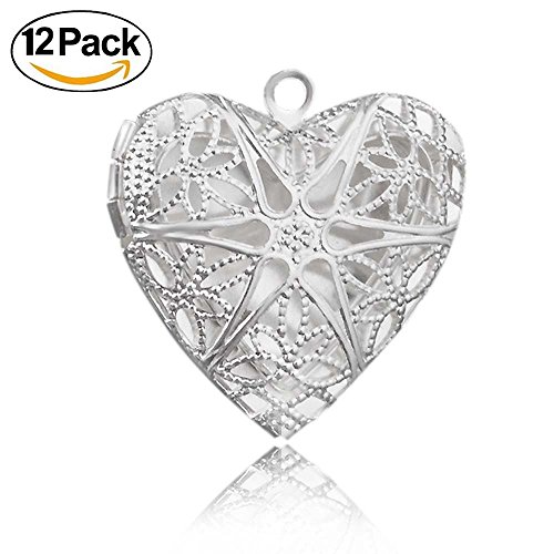 Wholesale 12 Pcs Aromatherapy Essential Oil Diffuser Heart Locket