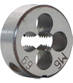 CoCud M7 X 0.75 Adjustable Round Threading Die – Alloy Steel, 25mm OD, Right-Hand, For Metal & Plastic External Threads