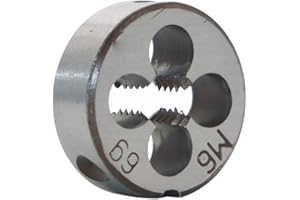 LINGGAN HSS 6mm X 1 Metric Right Hand Round Die, Machine Thread Die M6 X 1mm Pitch for Mold Machining, Alloy Steel, It Can Process Steel, Cast Iron, Copper And Aluminum.