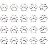UNICRAFTALE 20pcs Dog Paw Print Charm Hollow Metal Charm Pendants Stainless Steel Charms Animal Cat Dog Paw Print Charms for DIY Jewelry Necklace Bracelet Making