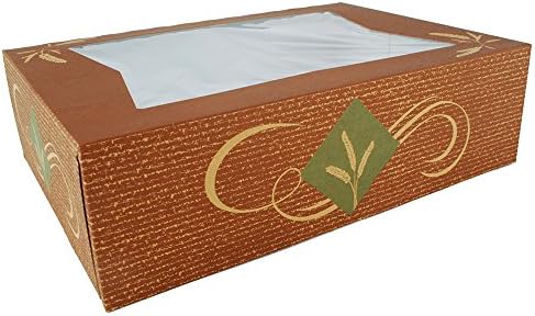 10 sets - Window Cupcake Box with Inserts 14" x 10" x 4 Hearthstone Automatic Clay-Coated Kraft Paperboard bakery cupcake boxes with 10 inserts for 12 Standard size Cupcakes each