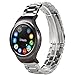 Valkit Compatible Gear S2 Bands Solid Stainless Steel Watch Band Metal Straps Business Sport Wristband Bracelet with Adapter Connector Replacement for Samsung Gear S2 SM-R720/730, Silver, Small