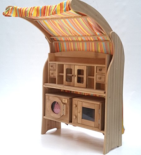Holzspielzeug Peitz Kinder-Massivholz-Spielständer 1020.1N - eine Seite Spielhaus - Kaufmannsladen – Bild 4