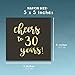 BLUE PANDA - Cheers to 30 Years! Gold Foil Paper Cocktail Napkins (5 x 5 Inches, 100 Pack)