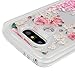 LG G5 Case, Liquid Glitter Case Bling Sparkle Shiny Flowing Moving Pink Love Hearts Cover Clear Ultra Slim Protective TPU Bumper with Stylus Pen Plug Dust for Girl ZSTVIVA - Red Rose Flowers
