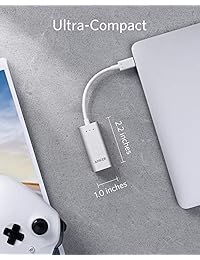 Anker adaptador de red de aluminio un solo cuerpo con USB C y puerto Ethernet de 1 GB, compatible con 10 100 1000 Mbps, para MacBook Pro 2016, XPS, ChromeBook Pixel y más