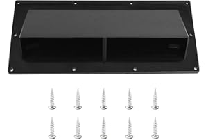 Gekufa RV Exhaust Vent Cover– Fits Camper, Trailer, Motorhome Range Hood & Exhaust Vent – Includes 10Pcs Screws (Black)