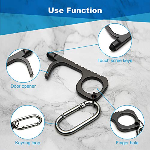 No Touch Door Opener Tool Contactless Door Opener Stylus Edc Keychain For Outdoor Public Door Handle Touchscreen Button Hands Free Clean Key Door Opener Keep Hands Clean 2pcs Black Sliver Pricepulse
