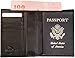 Travel Wallet and Passport Cover -RFID Blocking, Black Leather Ideal for Men or Women