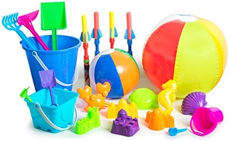 Beach Kids Toy Set for fun at the Beach, Sand Box, and Water Tables ,24 piece set color may vary