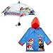 Nickelodeon Kids Paw Patrol Rain Wear, Umbrella And Poncho raincoat Set For Girls Ages 4-5, Blue/Red