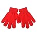 Pinksee Kids Boys Girls Winter Warm Stretchy Knitted Magic Gloves Red One Size