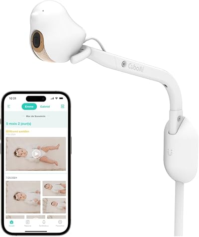 CuboAi Smart Baby Monitor 3 2.5K QHD Night Vision Wall Mount Set