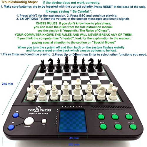 Top 1 Chess Electronic Chess Set | Chess Set for Kids and Adults | Voice Chess Computer Teaching System | Chess Strategy Beginners Improving Learning Board Game