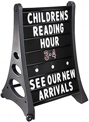 QLA Standard Message Board Sidewalk Sign - Black