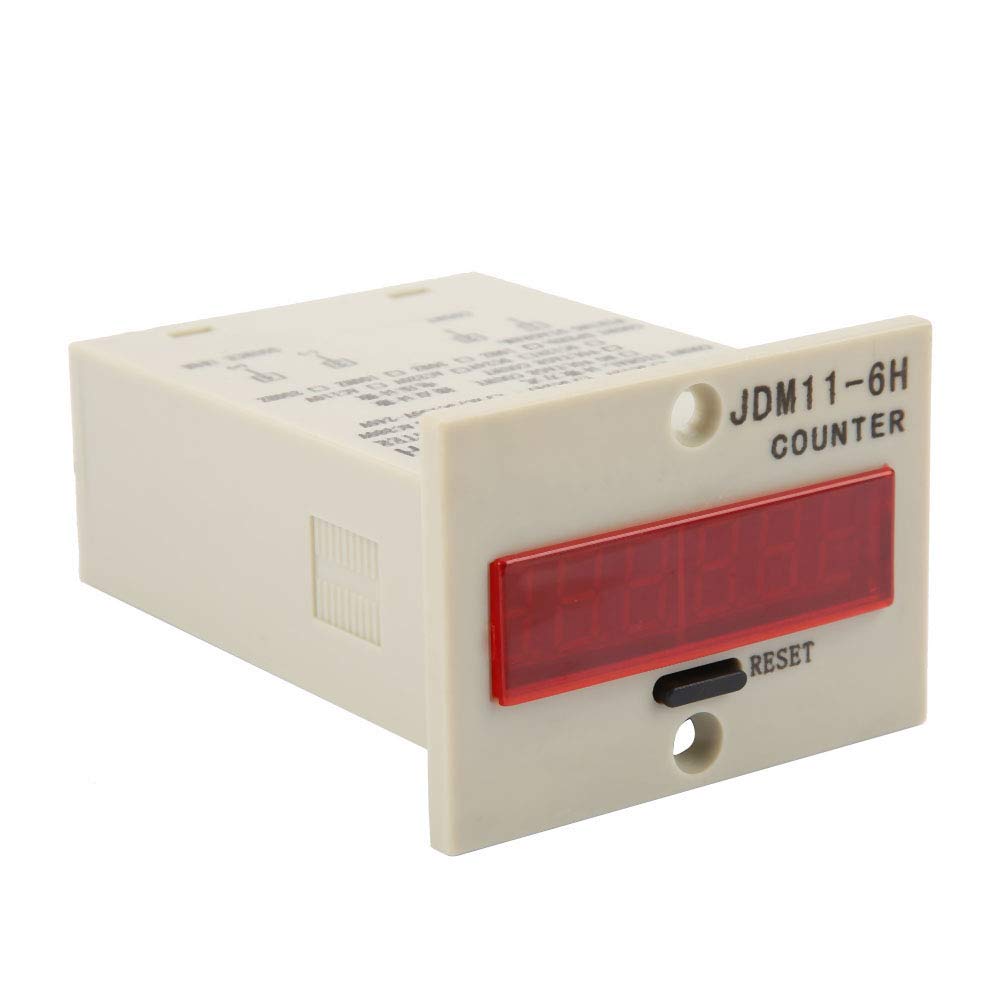 Tyenaza Display Electronic Counter, 6 Digit Counter JDM11-6H, Electronic Counter, 6 Digit Electronic Counter AC220V / DC36V / DC 24V / DC 12V(DC24V)