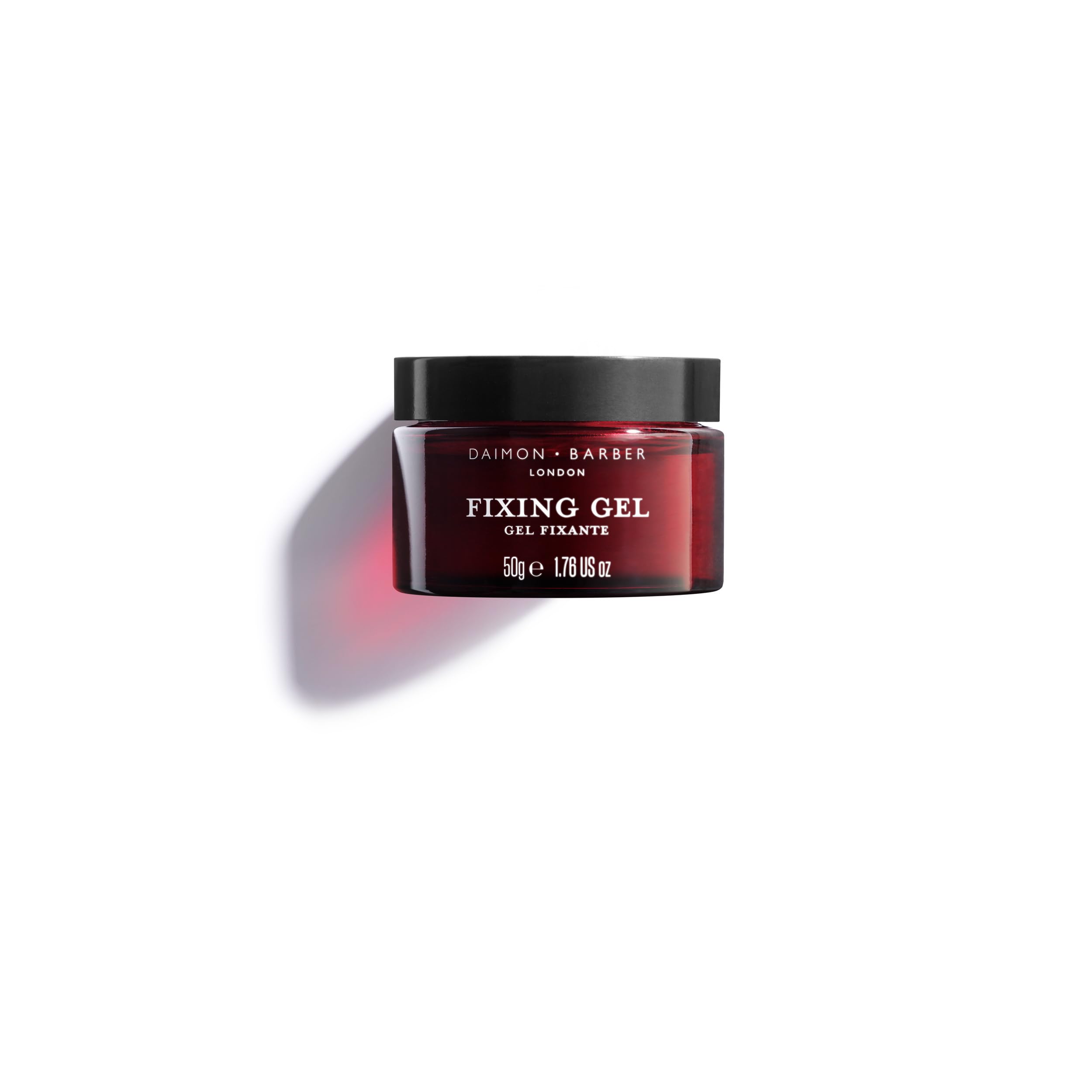 Daimon Barber Wax and Oil Based Fixing Gel, Medium to Low Shine and Super Strong Hold Hairstyling Gel for Men, Ideal for High and Tight Hair Styles and Slicks, for All Hair Types, Oudh Scent 50g