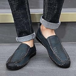 Men's Breathable Perforated Loafers Hand-Stitched