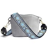 LIFEMATE Adjustable Replacement Guitar Strap Styled Handbag Purse Strap (Blue)