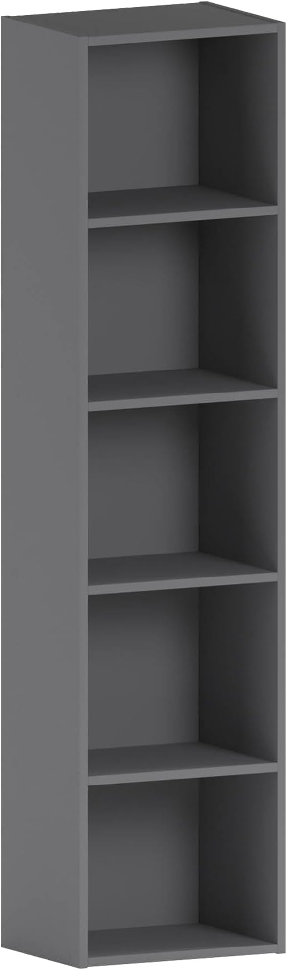 Vida Designs Oxford 5 Tier Cube Bookcase Grey Wood Shelving Unit