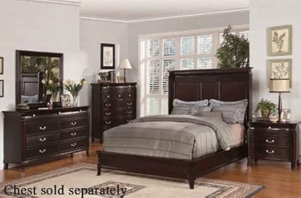 Amazon Com 4pc California King Size Bedroom Set In Espresso
