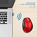 KINGTOP Wired & Wireless Ergonomic Vertical Mouse, Rechargeable Gaming Mouse, Red