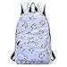 Unicorn Backpack for Girls, Tezoo 3D Unicorn Print Multi Color Rainbow Unicorn Backpack, School College Bag for Teens Girls