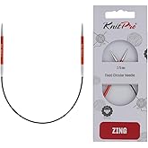 KnitPro Zing Fixed Circular Needles 9" (22.5cm) | US Size 2 (2.75mm)