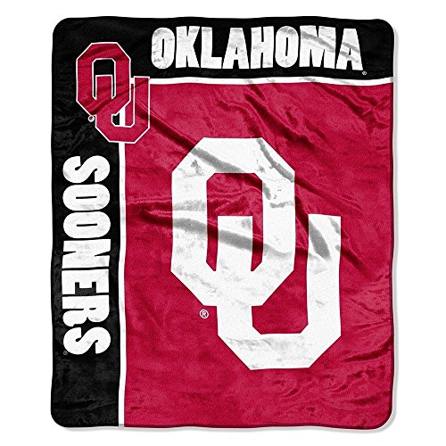 NCAA Oklahoma Sooners 50-Inch-by-60-Inch Raschel Plush Throw "School Spirit" Design