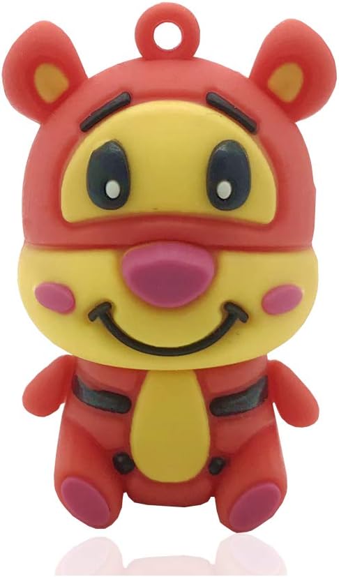 Novelty Tigger Shape Design 32GB USB 2.0 Flash Drive Cute Memory Stick Stitch Thumb Drive Data Storage Pendrive Cartoon Jump Drive Gift