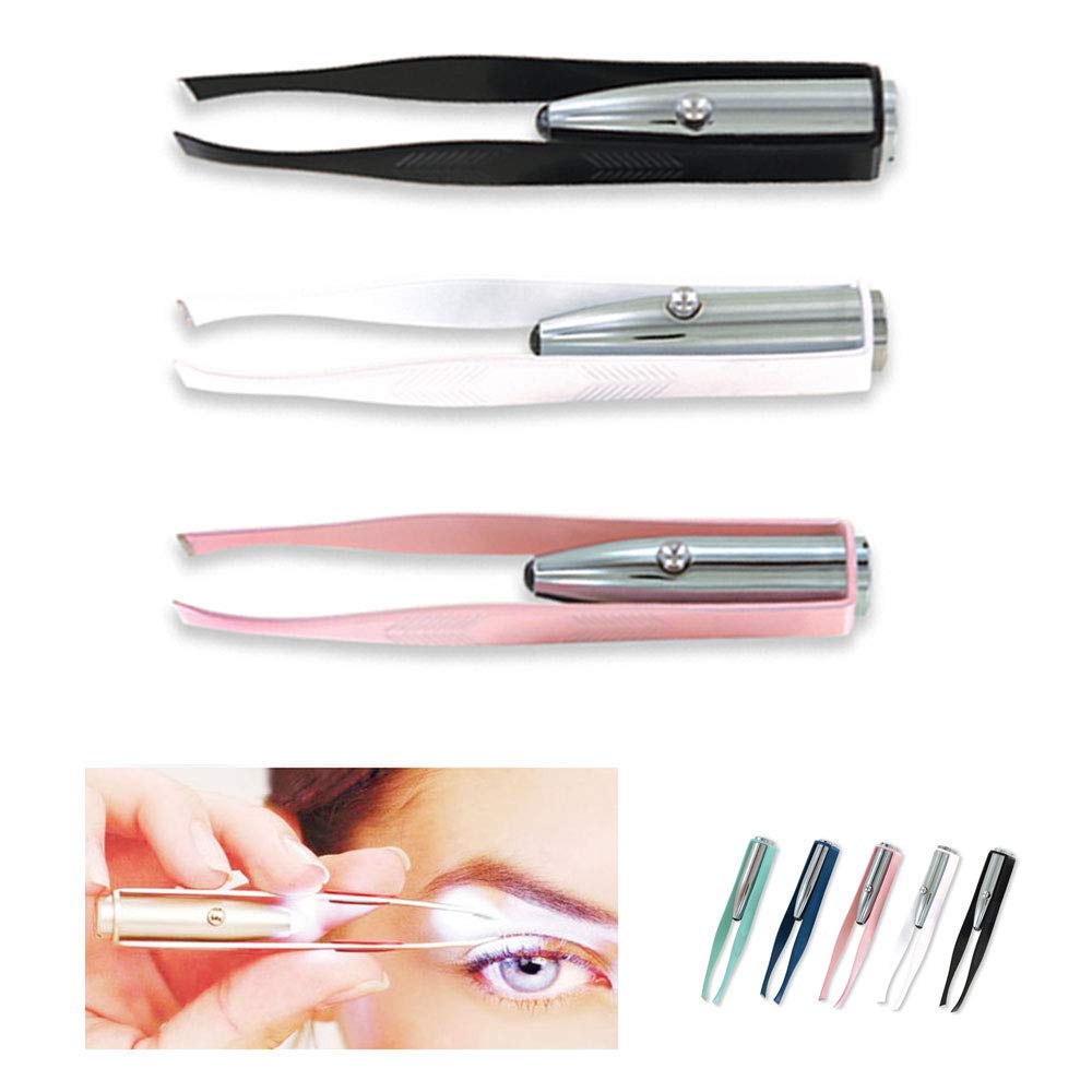Photo 1 of 1st Choice 3 Stainless Steel Make Up LED Light Eyelash Eyebrow Hair Removal Lighted Tweezer