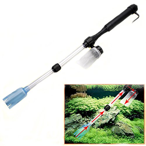 Multi-function Aquarium Battery Syphon Auto Fish Tank Vacuum Gravel Water Filter,Water & Wood Aquarium Auto Syphon Fish Tank Vacuum Gravel Water Filter Cleaner Washer - Thumbnail 3