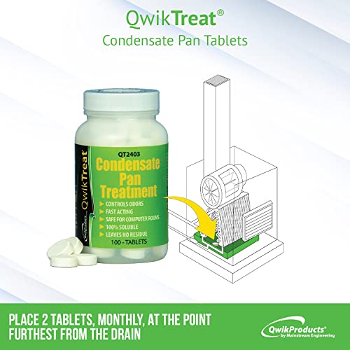 QwikTreat Condensate Pan Treatment Tablets, AC Drip Pan Tablets Air