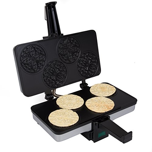 CucinaPro Mini Italian Pizzelle Waffle Maker Iron Makes Four 3 1/4 Inch eBay
